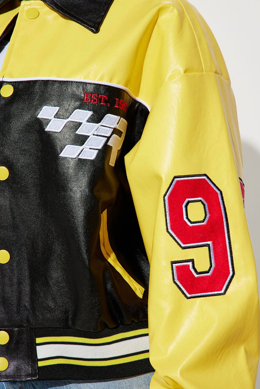 Male Racing Leather Jacket