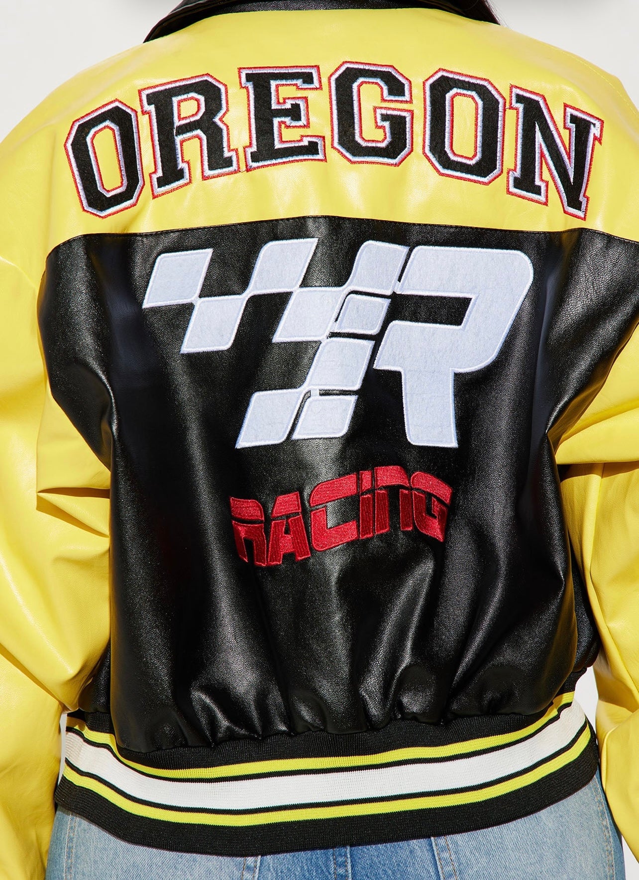 Male Racing Leather Jacket